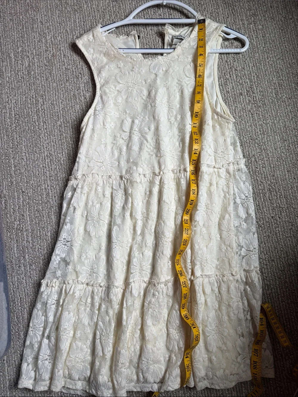 Speechless Cream Lace Ruffle Dress - Picture 4 of 6